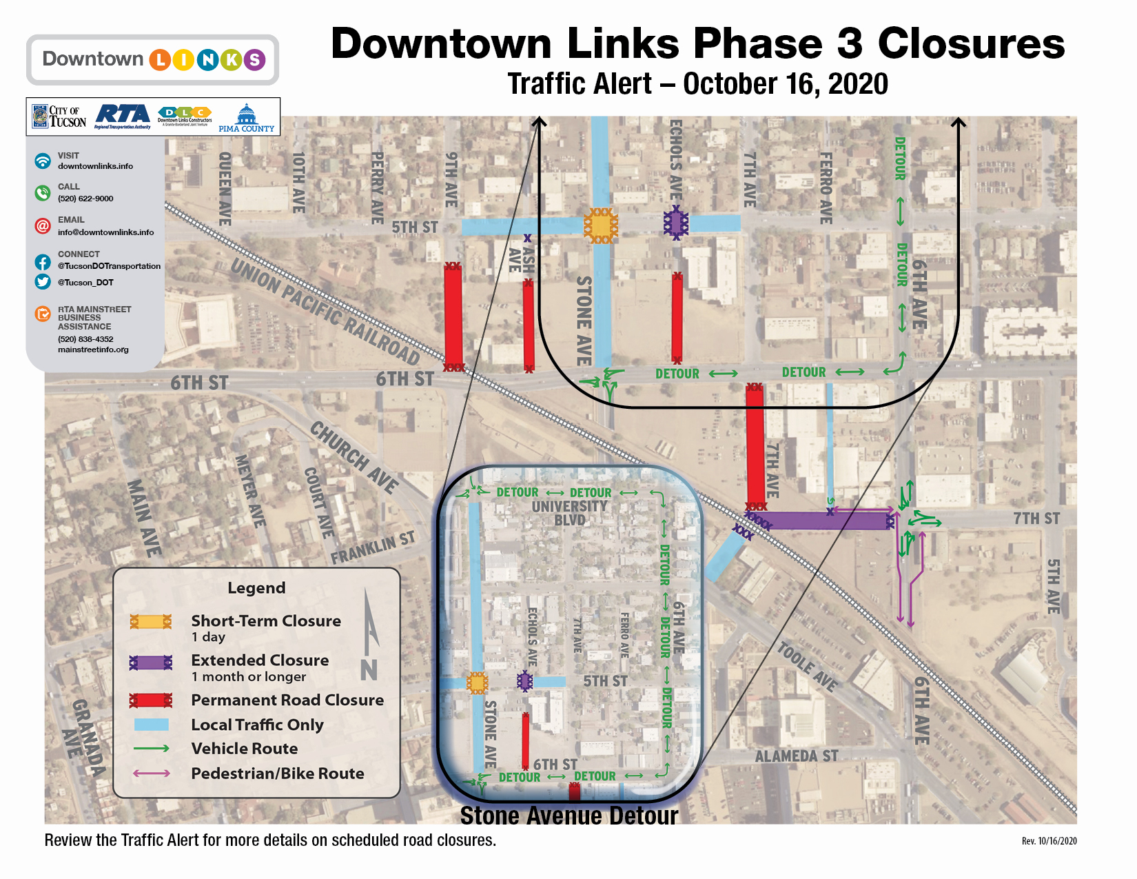 Stone and Fifth Detour Map